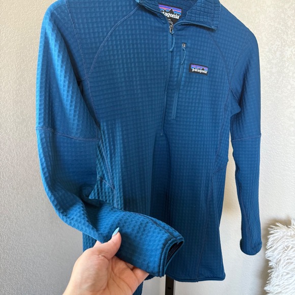 Patagonia R1 Pullover Fleece Jacket Lightweight Quarter Zip Blue Women's… - Picture 4 of 11